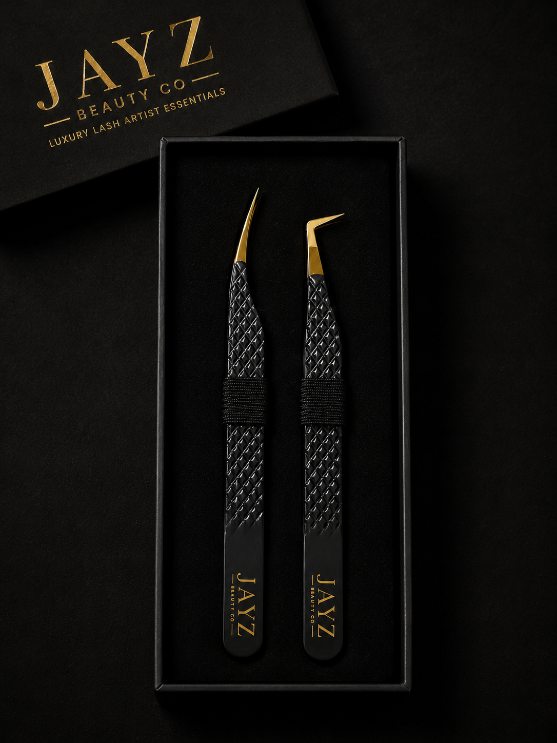 Fibre Tip Lash Tweezer Set – 2 Piece
