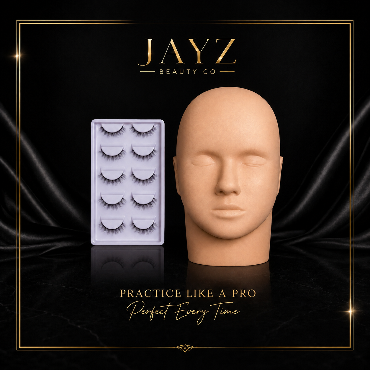 Mannequin Head + Practice Lashes Bundle