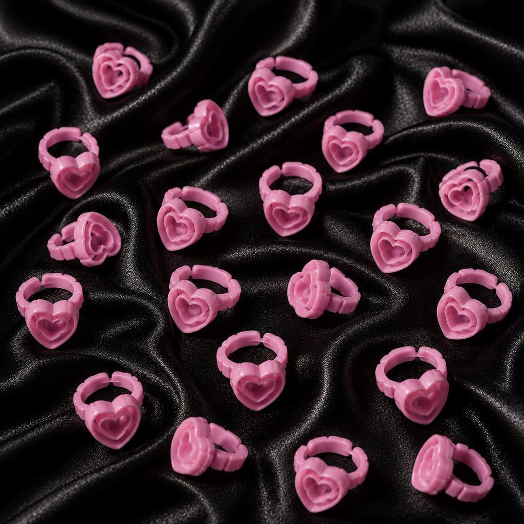 Heart Glue Rings | 100PCS